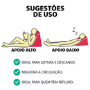 Travesseiro Encosto Triangular Anatômico Ortopédico Terapêutico Pós Cirúrgico 43x33x51