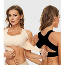 Sutiã Correção Postural Sem Costura Com Bojo Corretor de Postura Levanta Seios Abertura Frontal/Push-Up