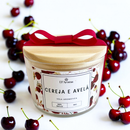 Vela Aromática Artesanal Premium 110g em Vidro com Tampa de Madeira