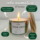 Vela aromática perfumada artesanal PREMIUM 110g 5 fragrâncias