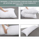Travesseiro De Corpo Antialérgico Gigante Com Zíper 1,35m x 40cm 300 Fios Fibra Siliconada Xuxão