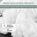 Travesseiro De Corpo Antialérgico Gigante Com Zíper 1,35m x 40cm 300 Fios Fibra Siliconada Xuxão