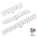 Smart Luminária LED Inteligente com Sensor de Movimento, Recarregável USB, Fina, 20/40/60cm, 3 Módulos